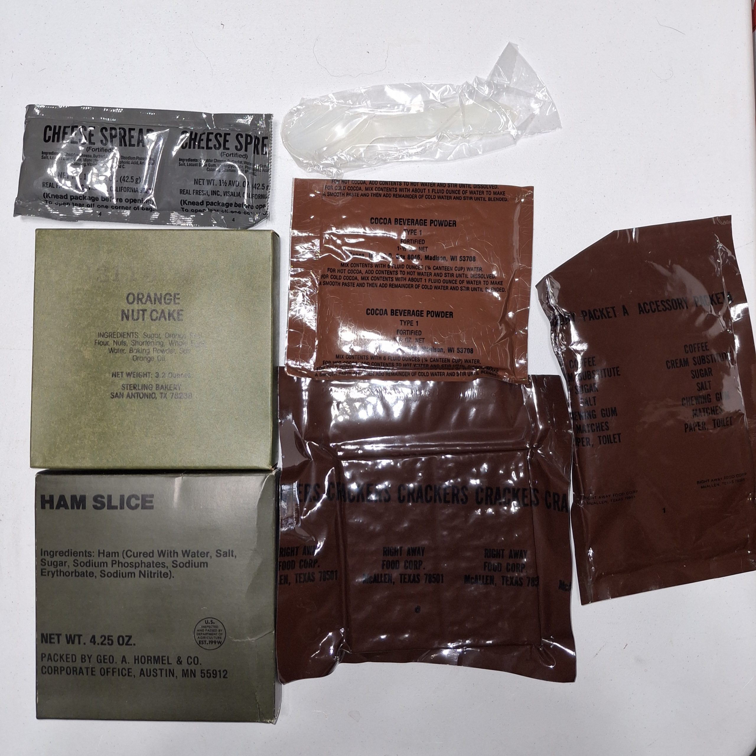 Original US MREs First Generation 3 Pack Menu 11,5,12 - Image 3