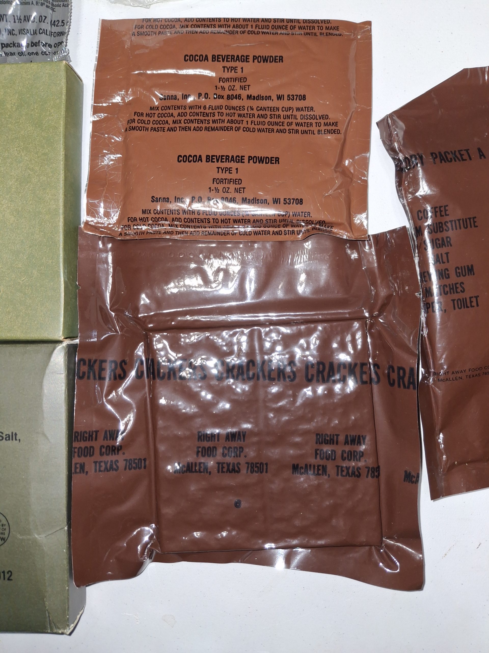 Original US MREs First Generation 3 Pack Menu 11,5,12 - Image 5