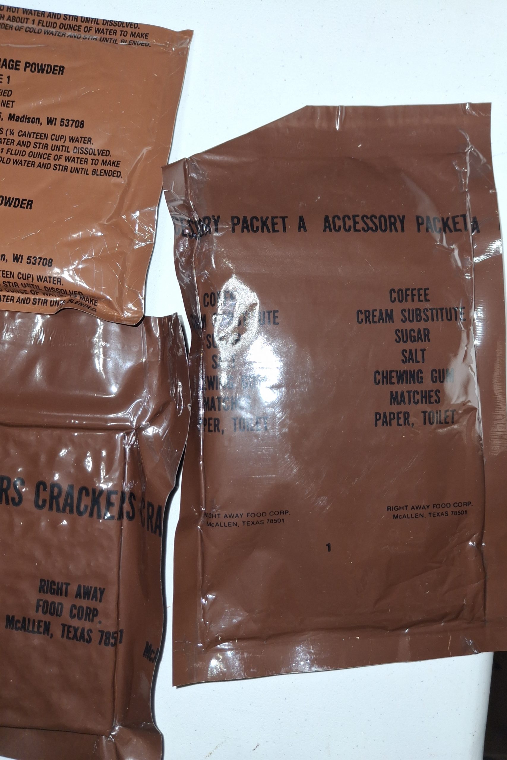 Original US MREs First Generation 3 Pack Menu 11,5,12 - Image 6