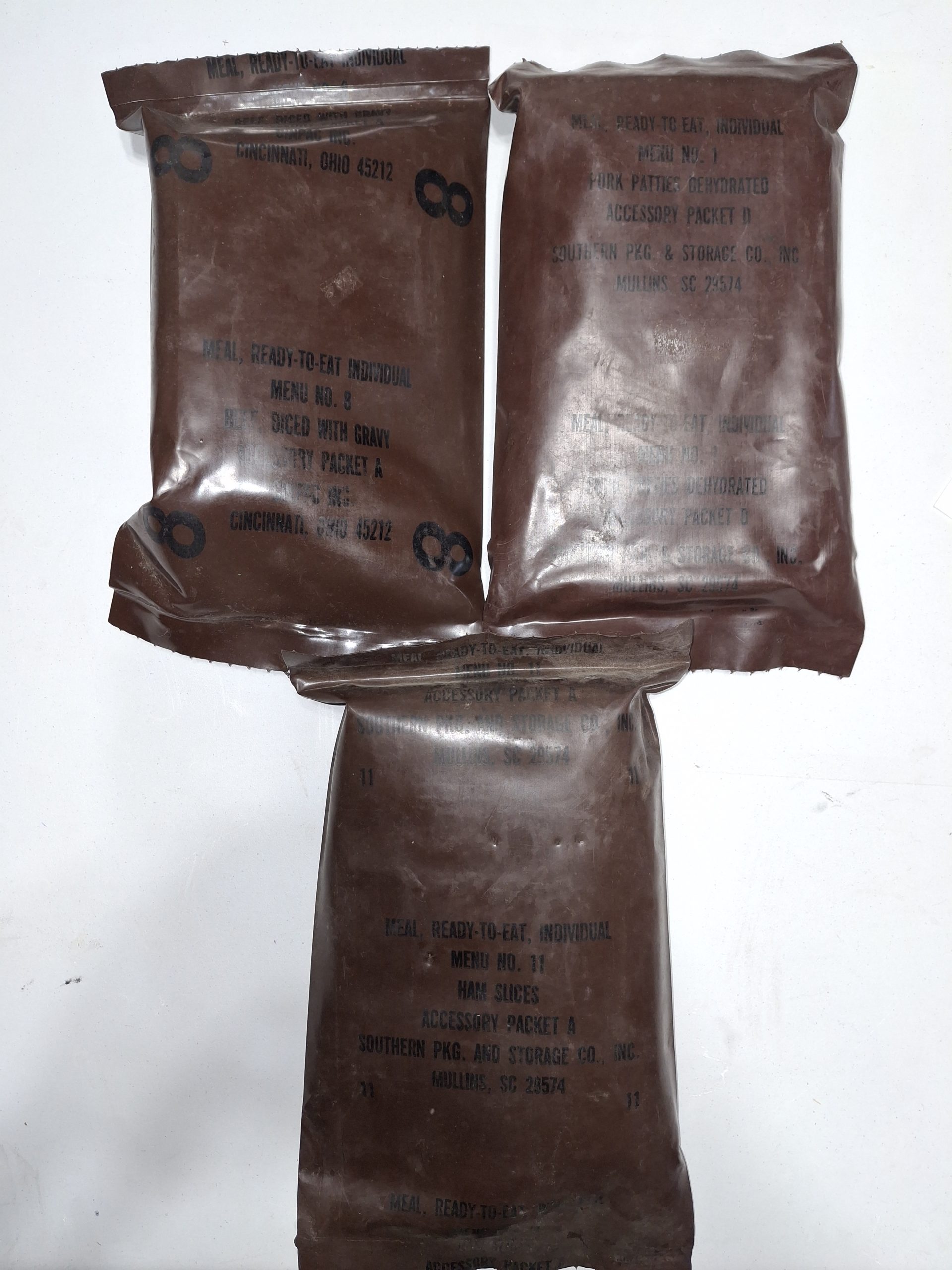 Original US MREs First Generation 3 Pack Menu 11,5,12 - Image 7