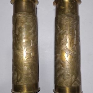 WWI German Artillery Shell Trench Art 8.5 High x 2.75 Wide