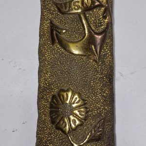 Original USN Trench Art on a Winchester Repeating Arms 75mm Shell